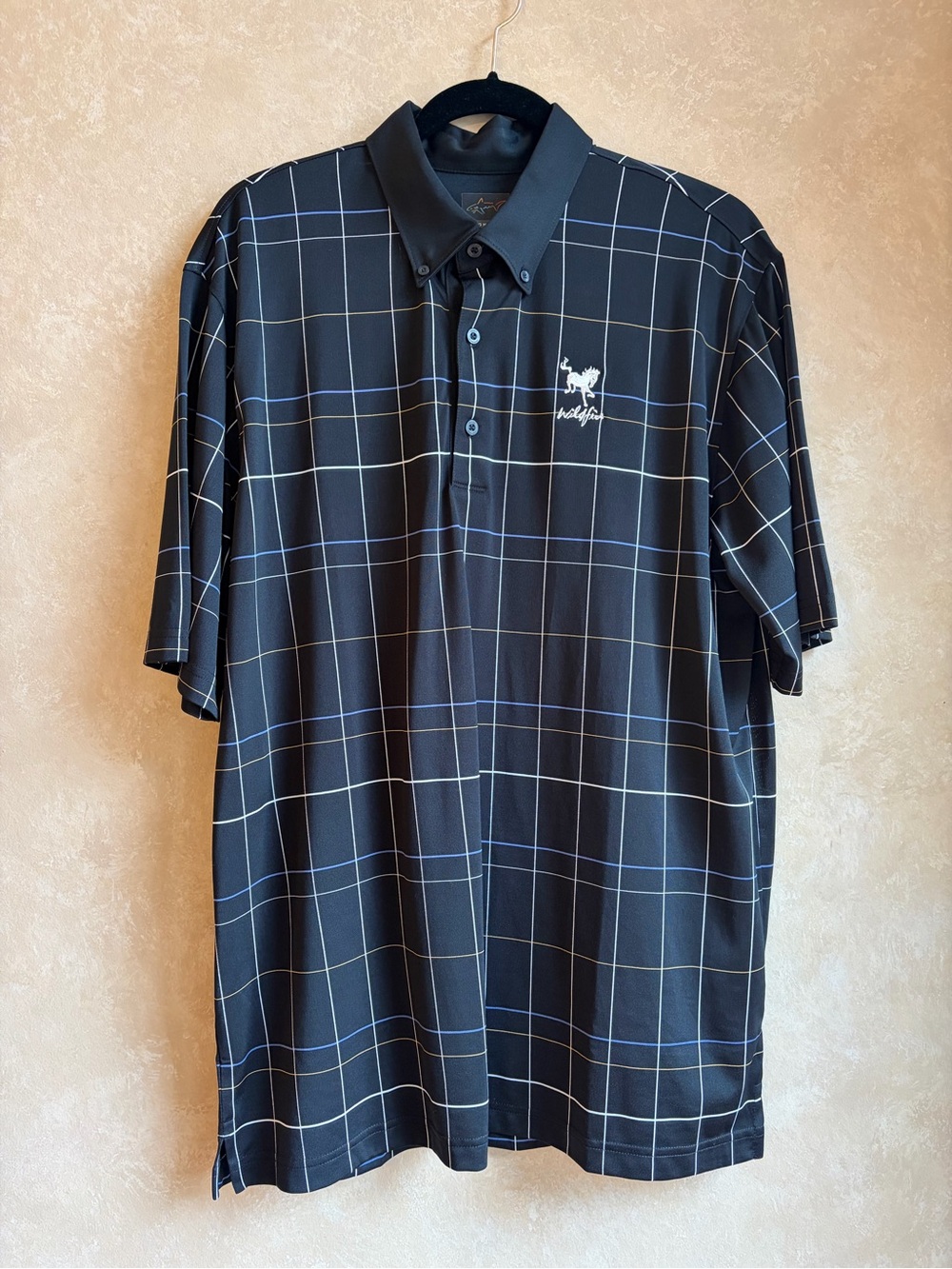 Greg Norman Men’s Plaid Play Dry Polo Size Large